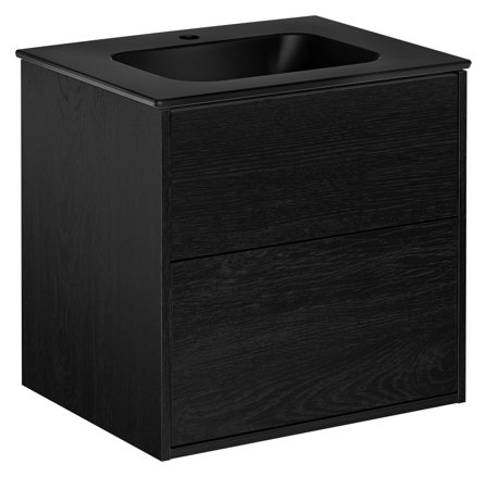 Gustavsberg Artic Kommod svart, 60 cm, med tvättställ, Badrum