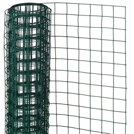 Nature Ståltrådsnät Fyrkantig 1x2,5m 25mm Plastbelagd Stål Grön Grön