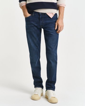GANT Herren Slim Fit Jeans (44/30) Dunkelblau