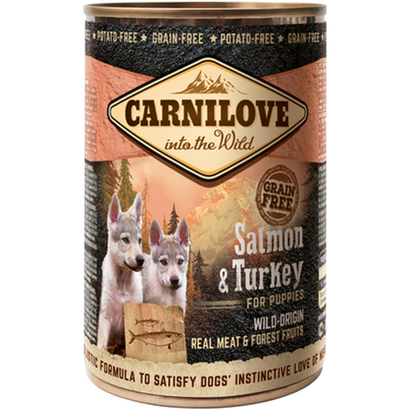 Carnilove - Dog Wild Meat Laks og kalkun for valper 400 g - Hund - Hundefôr & hundemat - Våtfôr & våtmat - ZOO.no