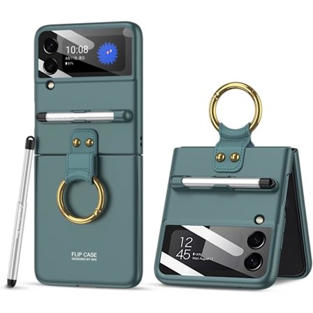 Mobilskal med Ring Flip Omslag och Kapacitiv Penna För Samsung Galaxy Z Flip 3