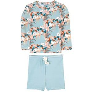 Kids - Louise Misha Blue Birds Agik Rashguard Set 18 Months - Swimwear and coverups - 18 months - Blue - Junge