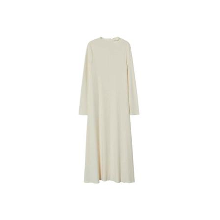 Mango Knit midi Klänning beige, Dam, Dam, Storlek: S