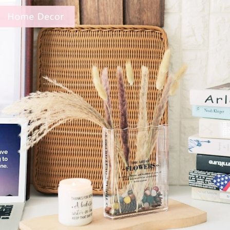 Bog Blomstervase Bogform Vase TRANSPARENT