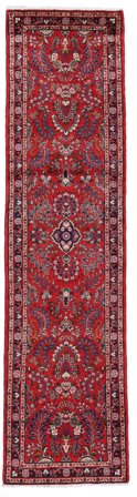 Orientalischer Hamadan Teppich 80X300 Läufer Wolle, Persien