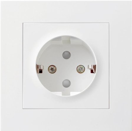 ELKO Plus Enkel stikkontakt m/jord innfelt