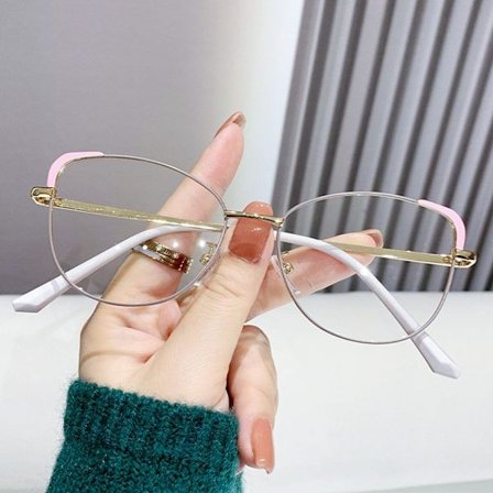 Anti-Blue Light Briller Runde Briller ROSA