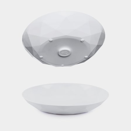 Platos de plástico magnéticos profundos Silwy Universal Magentic Plate, blanco, 24 cm, paquete de 2