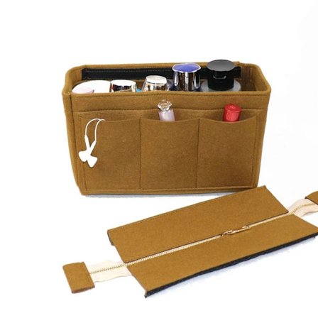 Handbag Organizer Insert Tote Bag Liner Bag BRUN 23X15X14CM