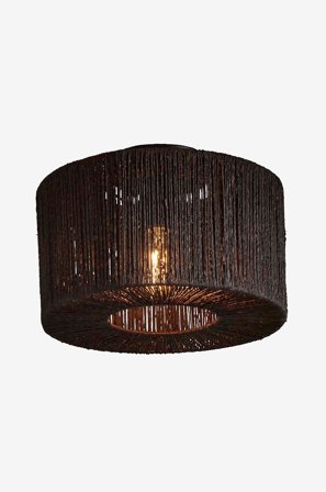 Good&Mojo - Taklampa rund/rak Iguazu 30x16 cm - Svart - Takpendlar - Från Homeroom