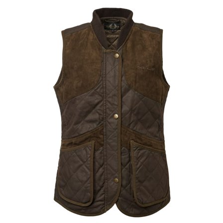 Chevalier Women's Vintage Shooting Vest Women lined vests Brown 44