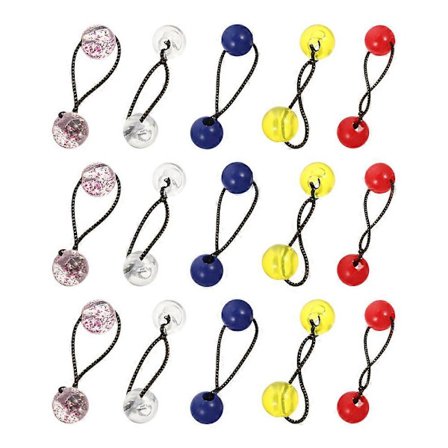 20 stk. hårstrikker for tykt hår til barn, daglig bruk, doble kuler, elastiske hårstrikker, holder håret, rund designstil