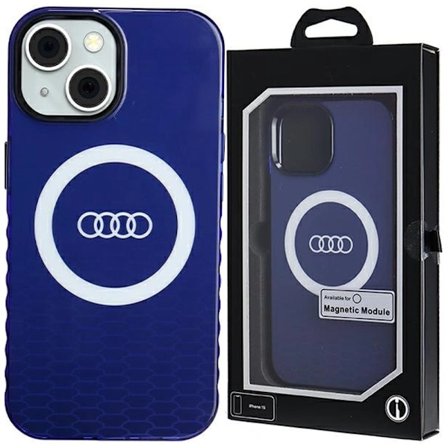 Audi IML Big Logo MagSafe beskyttelsesdeksel til iPhone 15 Plus / 14 Plus - blå