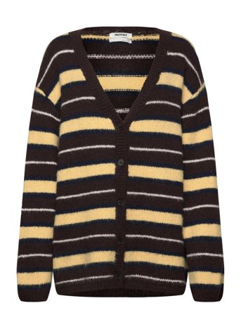 Monki Boxy Knitted Cardigan - Brown - XXS