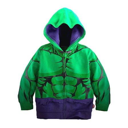 Barn Gutter Superhelter Spider-man Hettelue Zip-genser Topp Hulk V