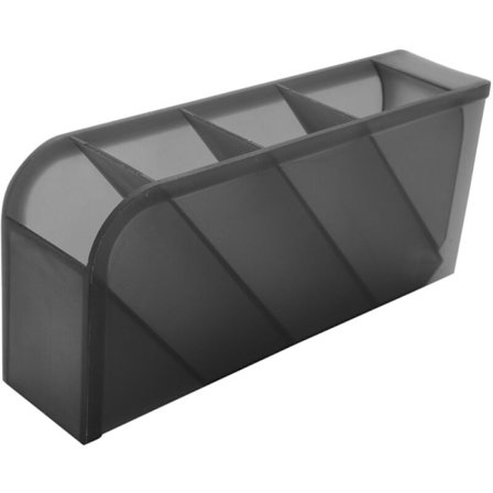 Multifunktionell 4-rutnät skrivbordsförvaring smink kosmetika hållare skrivbord penna penna arrangör svart