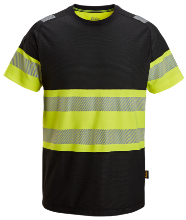Snickers Workwear 2538 T-shirt varsel, svart/gul L, Arbetskläder