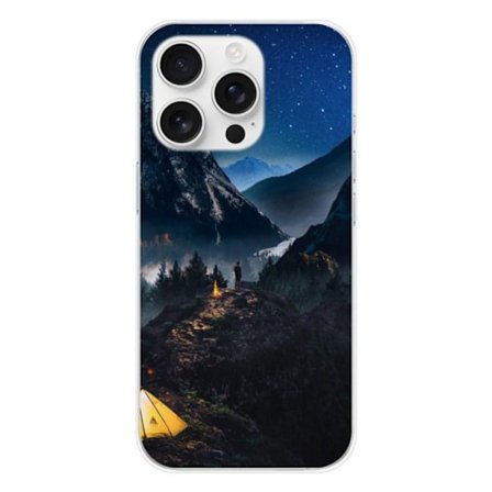 Silikonskal - Kompatibel med Apple iPhone 16 Pro - design med ensam i bergen