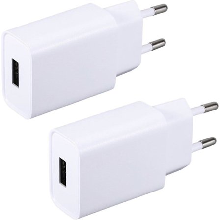 Pakke 5V 2A USB-oplader - USB-strømadaptere - AC-stik - Stikadapter - Opladningsstik til mobiltelefon - Skærm - Hovedtelefoner - Bord L