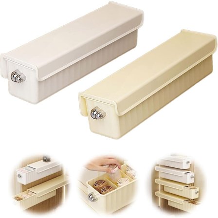 Oppbevaringsbokser for undertøy - 2 stk - Organizer - Skuffeorganisator - Oppbevaringssystem