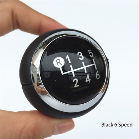 Växelspaksknopp för bil 5/6-växlad SVART 6-VÄXLAD