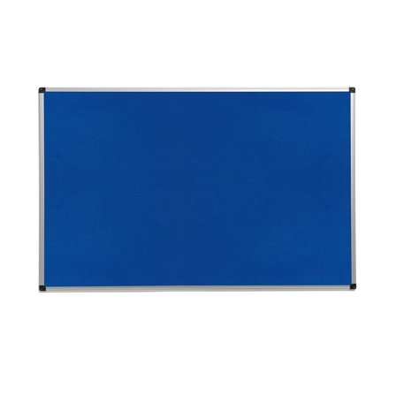 Pinnwand MARIA, 2000 x 1200 mm, Aluminium/Textilbezug blau