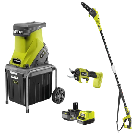 Ryobi RSH2545B+OPP1820+RY18SCXA+RC18120 Trädgårdspaket, Trädgårdsmaskiner