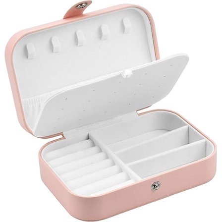 Smykkeæske Organiser, Kunstlæder Rejse Smykkeopbevarings Etui Smykke Crday Gave