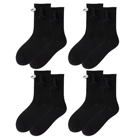 Sammenkædning af parstrømper Magnetisk sug Sjove store øjne Parstrømper Par holder i hånd Sjove sokker Mid-tube Søde sokker Sjove gaver til kvinder 