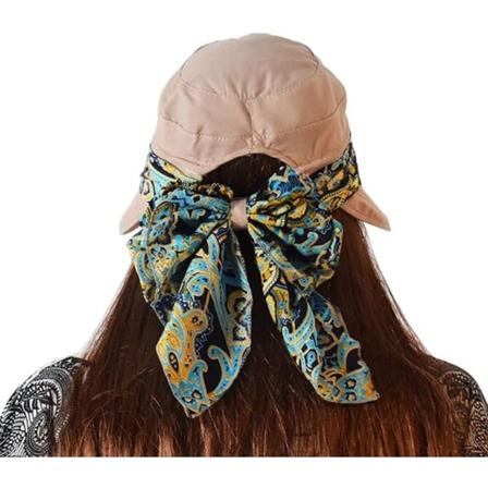 Dame Sommer Solhat Bred Skygge Solhatte Foldbar Strandhat Solskygge Cloche UPF50+ Kasket UV-beskyttelse, Khaki