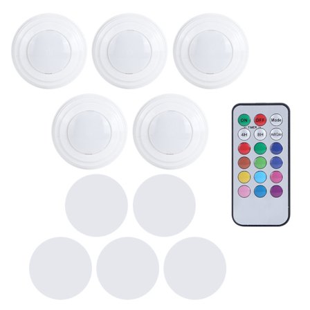 LED-nattlampa fjärrkontroll touch under skåp ljus garderob lampa