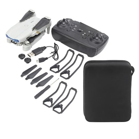 Fjärrkontroll 4K-kamera drönare hopfällbar 4-axlig RC Quadcopter modellleksak med LED-ljus Dubbel kamera