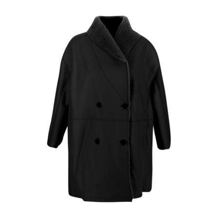 Loulou Studio, Double-Breasted Coats Zwart, Dames, Maat:XS