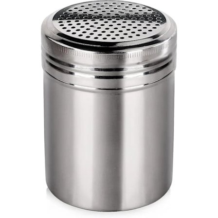 Saltstrøer i rustfritt stål for salt, sukker, krydder og pepper