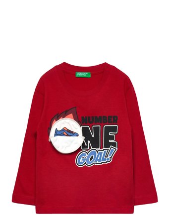 United Colors of Benetton T-Shirt L/S - Red - 90