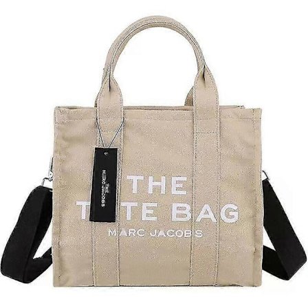 Dame Håndtaske Designer Laptop Tote Taske Canvas Messenger Skuldertaske Crossbody Taske - FARVE: Khaki