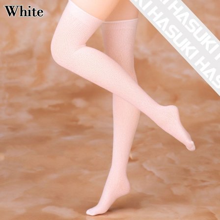 1 pari ohuita sukkia 1/6 nukkesukkahousut VALKOINEN