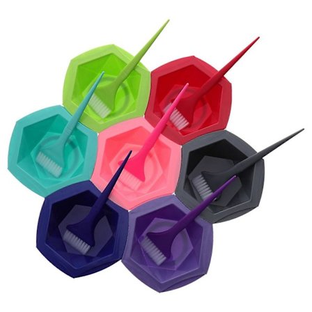 Hiusten värjäystarvikkeet Värjäys Kotikäyttö Sekalaisia värejä 16,5 x 15 cm Muovi 7 sarjaa