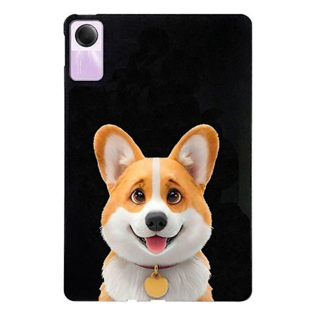 Case for Xiaomi Redmi Pad SE with Pattern Printing, Slim TPU Tablet Protective Case - Corgi