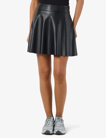 NOISY MAY Nmandy Pu Hw Flared Skirt Wvn Noos - Black - XL