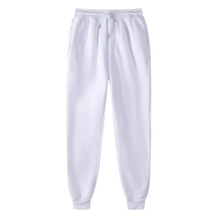 Menn Bukser Joggebukser Hip-hop Bukser Leggings Vatterte Casual Bukser Hvit