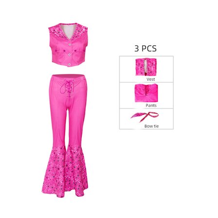 Mub- 2023 filmkostume Barbie Ken Cos Real Life Film Barbie kjole med tilbehør til voksne og børn