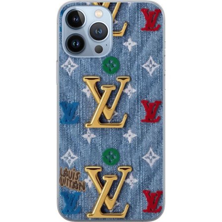 Apple iPhone 13 Pro Max Gennemsigtig cover LV Mønster Luksus Mode Designer
