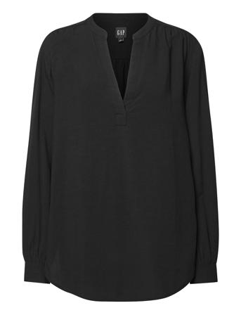Popover Tunic Shirt Black GAP