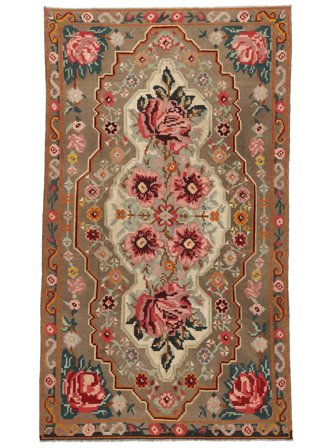 Tapis D'orient Rose Kilim Moldavia 182X323 Marron/Rouge Foncé (Laine, Moldavie)