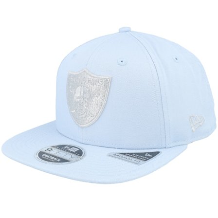 New Era - NFL Blauw snapback Cap - Las Vegas Raiders Metallic 9FIFTY Pale Blue/Metallic Silver Snapback @ Hatstore