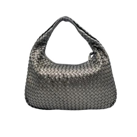 Bottega Veneta Vintage Pre-owned Leather shoulder-Tass , Grijs , Dames , Maat: ONE Size Vintage Tassen