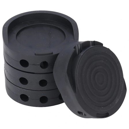 4 stk Vaskemaskin Fotmatte Gummi Anti Vibrasjon Sklisikker for Hjemmemøbler Ben