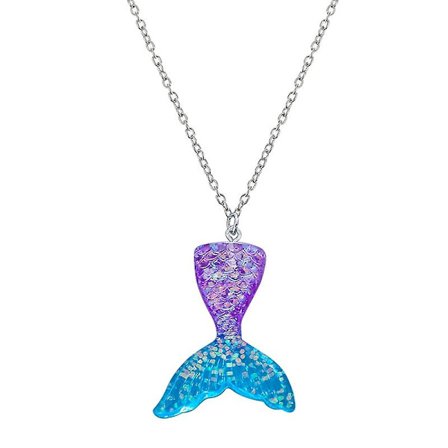 Elegant Zirkon Havfrue Fiskestjert Halskæde Choker Koreansk Smykke Gave