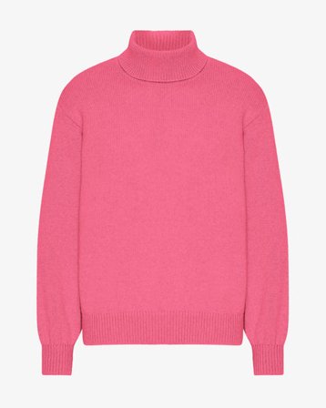 Merino Wool Turtleneck - Bubblegum Pink - Male - XS - Sustainable material - Ethical production